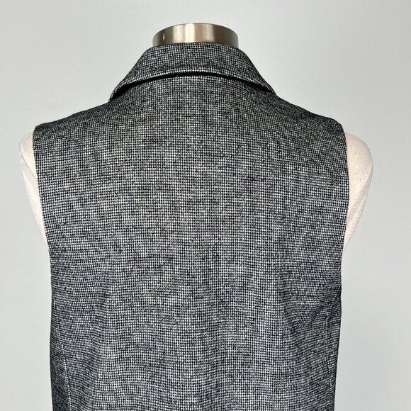 J McLaughlin Womens Cate Vest Black White Houndstooth  Wool Long Blazer size M - Picture 6 of 12